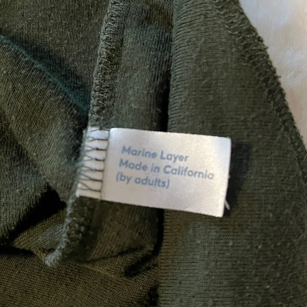 Marine Layer Double Knit Long Sleeve Henley Green Size‎ Large - Picture 12 of 13